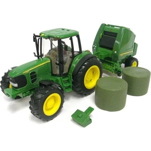 John Deere Ertl 1:16 Big Farm Tractor & Hay Baler/Toy/Kids/Children/Play/3yr+ - Picture 1 of 4