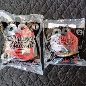 2 NEUE Power Rangers #1 Red Ranger #2 Bullzooka Super Samurai McDonalds Spielzeug 2012 - Bild 1 von 3
