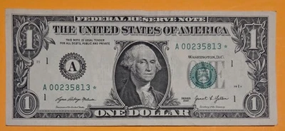 Rare 2021 $1 One Dollar Bill A Series Fort Worth Star Note ⭐️ S/N (A00235813*) - Image 1 of 4