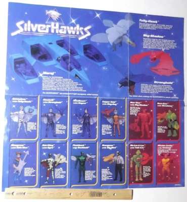 Silverhawks фигурка плакат винтажный 1986 Ljn игрушка коллекции Quicksilver - Изображение 1 из 2