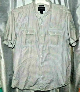 American Rag Mens Gray/White Short Sleeve Button Up Shirt Size XL - Picture 1 of 5