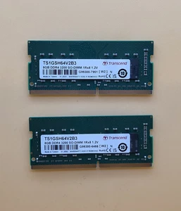 Transcend 8GB x 2 Total of 16GB DDR4  1Rx8 3200 SO-DIMM  Laptop Ram 1.2Vdc- - Picture 1 of 2