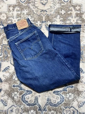 VTG 1940’s Levi’s 501XX Hidden Rivet Big E Selvedge Dark Wash Men’s (30x27) READ - Image 1 of 4