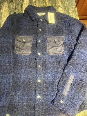 Sobrecamisa Peter Millar Sherpa Piel de oveja Campo de golf Camisa Chaqueta Rancho Granero Foto 1 de 3