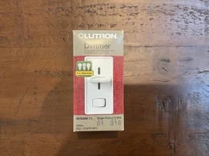 Lutron C.L Dimmer Switch CTCL-153PR-WH White single pole or 3-way New Open Box - Picture 1 of 3
