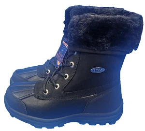 Bota de invierno para mujer LUGZ Tambora talla 7M negra imitación piel resistente al agua nueva - Imagen 1 de 8