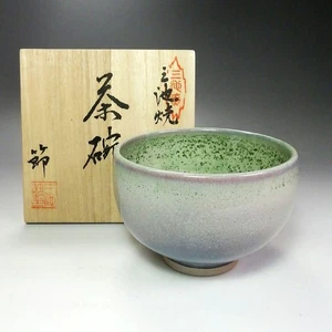 JAPANESE MIIKE WARE MATCHA CHAWAN TEA BOWL TOMOBAKO EE8000 - Picture 1 of 20