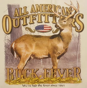 AMERICAN OUTFITTERS DEER HUNTING BUCK HUNTER WHIETAIL VENISON 4X SHIRT - Picture 1 of 15