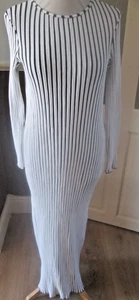 NEXT size 18 Black White Stretch heavier weight Long Dress Brand New with Tags - Picture 1 of 7
