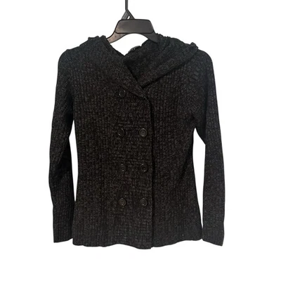 Cárdigan con capucha tejido con cable gris negro Carol Rose para mujer talla mediana Foto 1 de 4