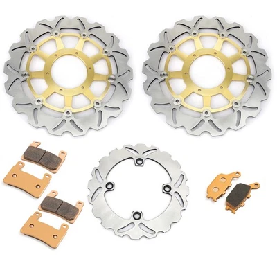 2 pastillas de disco rotores de freno delanteros 1 traseros CBR 929 RR 2000-2001 CBR 954 RR 2002-2003 Foto 1 de 4