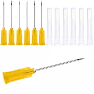 100 Pack Of 25G 1 Inch Dispensing Needles With Caps Individually Sealed Wrapped - Picture 1 of 1