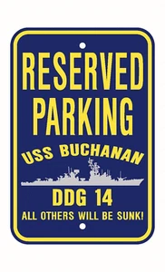 USS BUCHANAN DDG 14 Parkschild U S Navy USN Militär Schild PSNBY - Bild 1 von 1