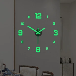 DIY Wall Clock For Home Office Frameless Modern 3D Wall Silent Clock Decoration - Picture 1 of 17