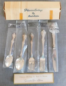 Vintage Reed Barton Princess Heritage Versilbertes Besteck fünfteiliges Gedeck #C - Bild 1 von 9