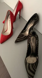 Tacones cebra Carlos Santana 7 1/2 para mujer - Imagen 1 de 12