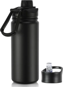 16 Oz Insulated Water Bottle with Straw Lids, Stainless Steel Kids Water Bottles - Picture 1 of 12