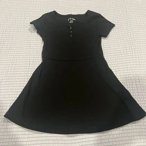 Black Girls Art Class Size 4/5 XS Short Sleeve Casual School Play Dress - Picture 1 of 6