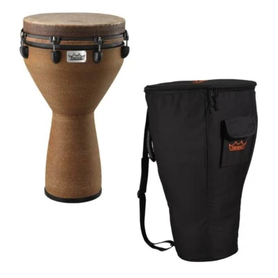 REMO Mondo Designer Series World Percussion 14" Earth Djembe y Bolso Deluxe Foto 1 de 3
