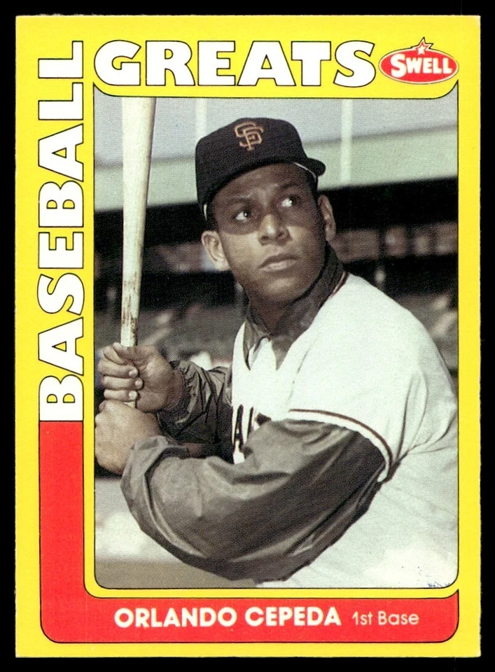 1991 Swell Baseball Greats Orlando Cepeda San Francisco Giants #105 - Image 1 of 2