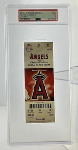 2013 Los Angeles Angels Cleveland Indians Guardians Ticket PSA POP 2 Hamilton - Picture 1 of 5