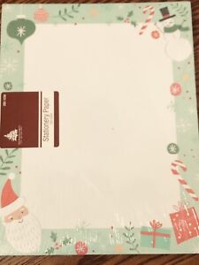 Zaczarowany papier do druku komputerowego 100 arkuszy Boże Narodzenie Święty Mikołaj Prezenty Obramowanie 8,5x11