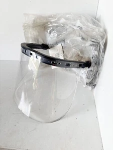 Soporte protector facial de fibra metálica FM70 negro con paquete de 4 escudos transparentes EL06 - Imagen 1 de 10