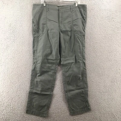 Pantalones chinos Eddie Bauer para mujer 16 (real 39X30,5) verdes tiro medio informales cremallera mosca Foto 1 de 4