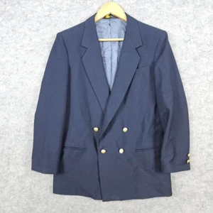 Class Club Dillards Boys Blazer Size 18R (36S) Navy Gold Buttons Double Breasted - Picture 1 of 13