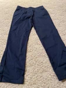 Navy kids fall / winter sweat pants size L Gap Husky kids drawstring free ship - Picture 1 of 2