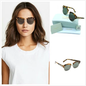 NWT Authentic Karen Walker The Constable Round Crazy Tort/Green Mono Sunglasses - Picture 1 of 5