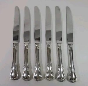 6 Towle FRENCH PROVINCIAL Sterling Silver 8 7/8″ Dinner Knives No Monogram - Picture 1 of 4