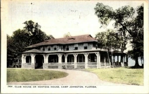 1918. CAMP JOHNSTON, FL. CLUB HOUSE. POSTCARD. - Picture 1 of 2