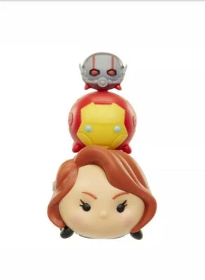 Marvel Tsum Tsum 3 Pack Series 1 Ant-man, Iron Man & Black Widow New Unopened - Image 1 of 2