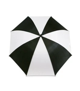 BLACK & WHITE PLAIN GOLF UMBRELLA - Picture 1 of 3