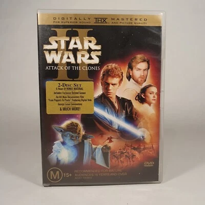 Star Wars Attack Of The Clones Episode II DVD 2-Disc Set 2002 PAL Region 4 - image 1 of 3