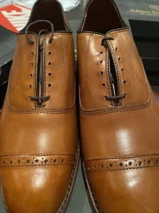 Oxford Allen Edmonds FIFTH AVENUE da uomo in pelle con punta a cappuccio 7 EEE noce - Foto 1 di 8