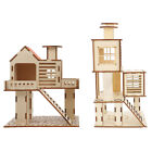  2 PCS Hamster-Spielzeug Haustierspielzeug Hamsterhaus Holz Chinchilla Protokoll