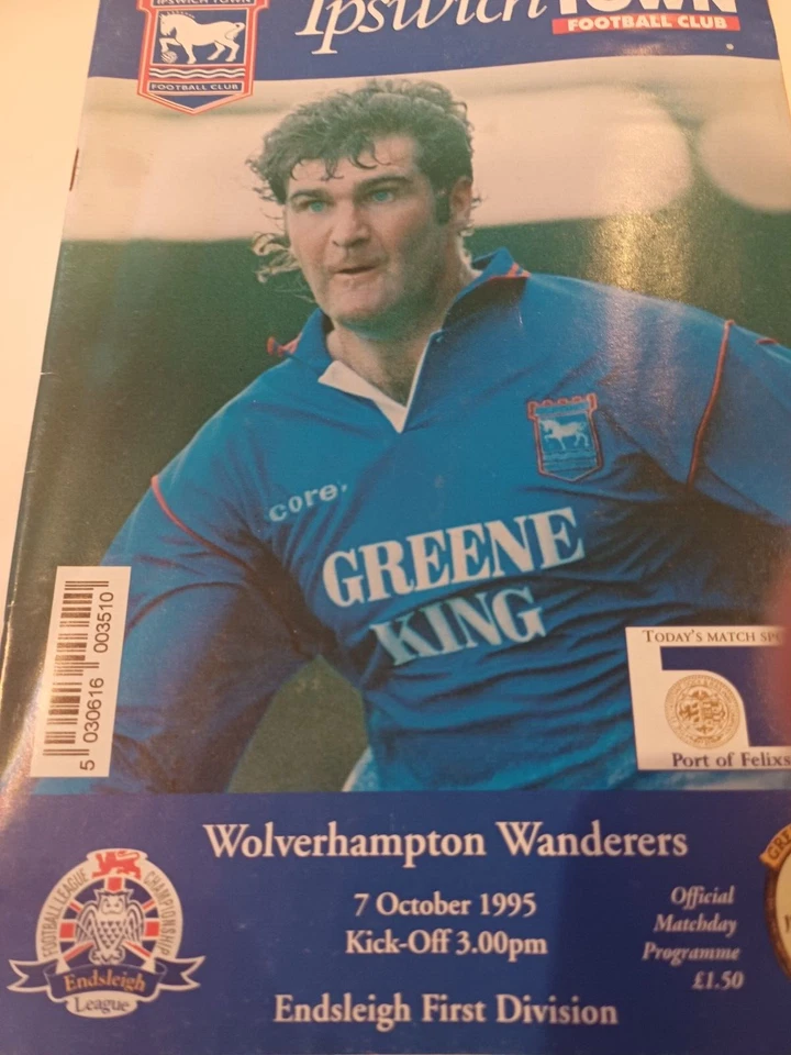 Ipswich Town v Wolverhampton Wanderers, 1995-96 - Image 1 of 1