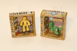 Neu Stikbot Stik Pachycephalosaurus grüner Dino und gelber Stikbot Figuren - Bild 1 von 3