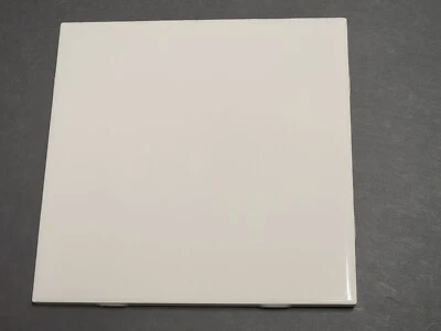 1 pc. AMERICAN OLEAN 6" x 6" Ceramic Tile - Glossy White Biscuit NEW NOS - Image 1 of 3