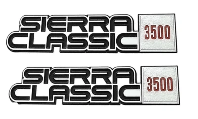 OER репродукция переднего крыла эмблема комплект для 1981-1986 GMC Sierra Classic 3500 - Изображение 1 из 4