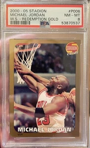 2000-05 Stadion W.S. Redemption Gold #P006 MICHAEL JORDAN PSA 8 NM-MT (pop 7) - Picture 1 of 2