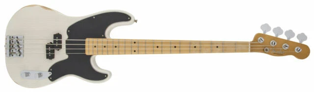 Fender Mike Dirnt Road Worn Precision Bass 4 String Maple Fingerboard Electric Guitar - White Blonde