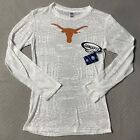 Texas Longhorns Shirt Womans Large White See Though Long sleeve lightweight