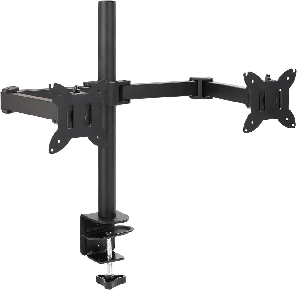 Adjustable Dual Computer Monitor Arm Mount, Holds Monitors up to 32 Inches - Image 1 of 4