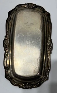 W&S Blackington  Fine Silver plate 110 Butter Dish Bottom Only 8” - Picture 1 of 9