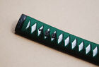 Dark Green Silk Cord Handle Tsuka Rayskin For Japanese Katana Samurai Sword