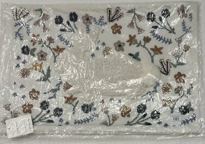 Pottery Barn BUNNY EMBROIDERED PILLOW COVER 20 x 14 LUMBAR Crewel Velvet Rabbit - Image 1 of 4