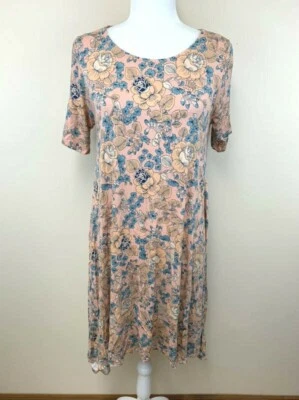 Nuevo con etiquetas Vestido Agnes & Dora M Joplin M Melocotón Crema Floral Suave Elastizado Mediano Foto 1 de 4